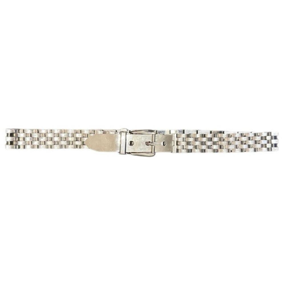 Vintage Gucci Watch Link Chain Belt Silver Metal Italy Authentic COA Size S 28